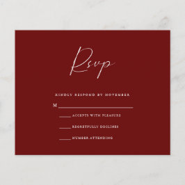 Budget Burgundy RSVP Card Flyer