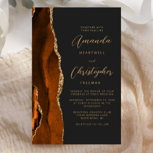 Budget Burnt Orange Gold Achat Dunkle Hochzeit