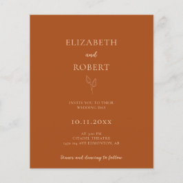 Budget Burnt Orange Wedding Terracotta Simple