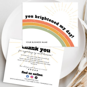 Budget Business Danke Retro Boho Rainbow Sun