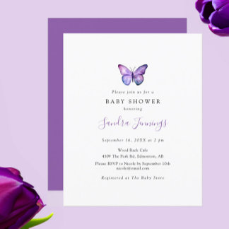 Budget Butterfly Babydusche Elegante Wasserfarbe