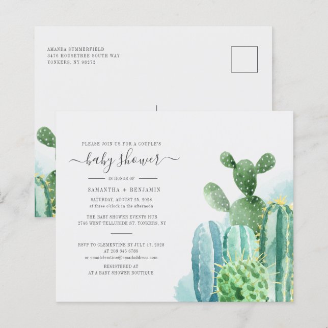 Budget Cacti Pflanze Botanische Paare Kinderdusche (Vorne/Hinten)