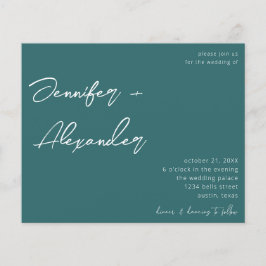 Budget Cactus Green Calligraphy Foto Wedding Flyer