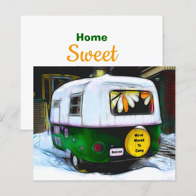 Budget Camper Retro Vintage Bewegung mühelos (Vorne/Hinten)