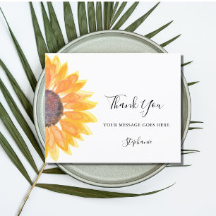 Budget Carte de remerciements de tournesol personn
