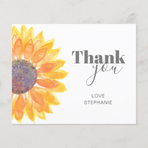 Budget Carte de remerciements de tournesol personn