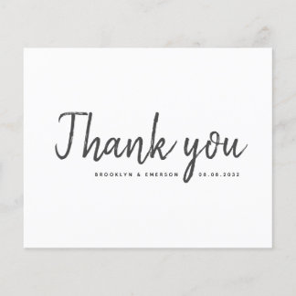BUDGET Carte de remerciements Mariage simple