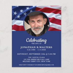 Budget Celebration Of Life USA Drapeau Carte Patri