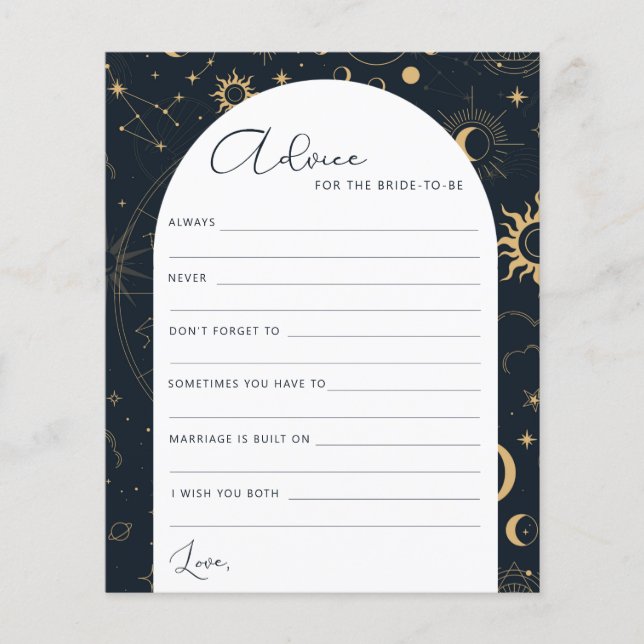 Budget Celestial Sun Moon Bride zu Ratgeber Flyer (Vorne)