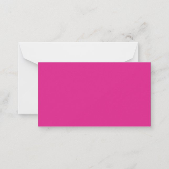 BUDGET CERISE PINK Moderne Core Wedding Mitteilungskarte (Vorderseite)