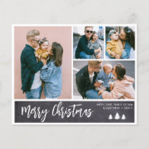 Budget Chalkboard Collage Snowy Weihnachtsfeiertag