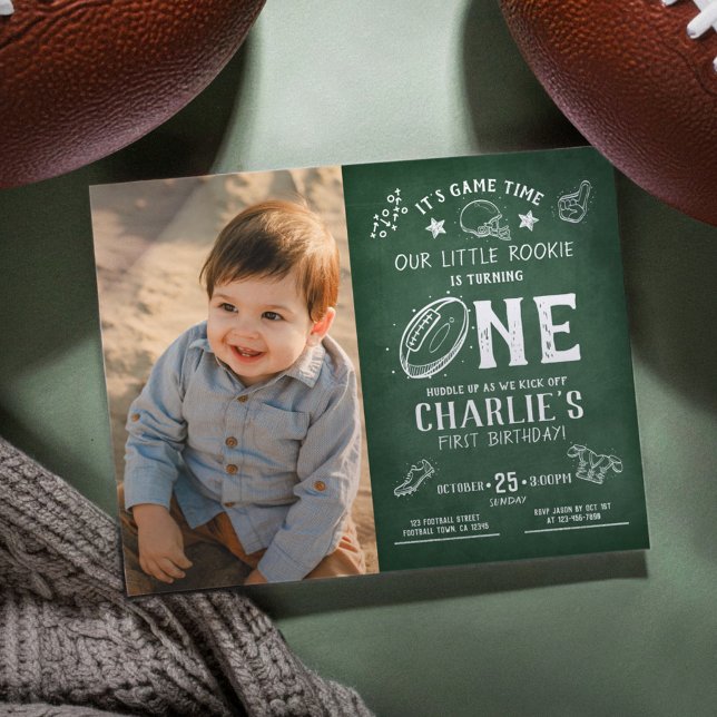 Budget Chalkboard Fußball Foto 1. Geburtstag (Von Creator hochgeladen)