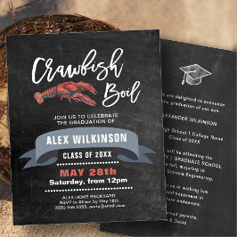 BUDGET Chalkboard GRAD Crawfish Boil Einladung