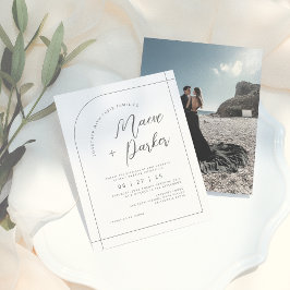 Budget Chic Arch Elegante Typografy Foto Wedding