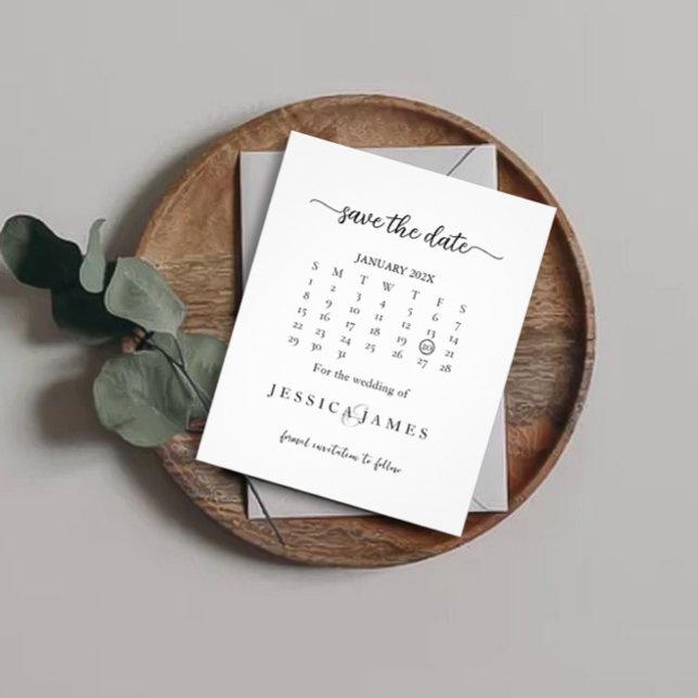 Budget Chic Black and White Wedding Save the Date Flyer (Von Creator hochgeladen)