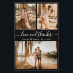 Budget Chic Fotocollage Hochzeit Danke Flyer<br><div class="desc">Budget, Elegant, modern, Handschrift Hochzeit (3) Drei Foto Collage Vielen Dank personalisiert günstig günstigen Flyer. ***BEACHTE! *** SCROLL NACH UNTEN FÜR WEITERE INFO! *** Stilvolle Hochzeit danke Ihnen Vorlage mit drei Foto auf der Vorderseite und ein Foto auf der Rückseite. Mit dem Text "Liebe und Dank" in einer Wirblen Hand...</div>