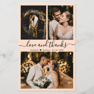 Budget Chic Fotocollage Hochzeit Danke Karte