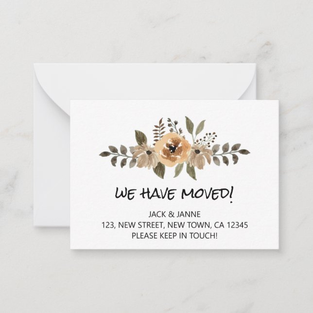 Budget & Chic Nous Avons Déménagé Carte Faire-part (Devant)