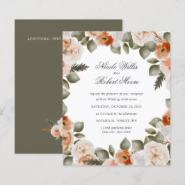 Budget Chic Orange Ivory MOSS grüne Blumenhochzeit