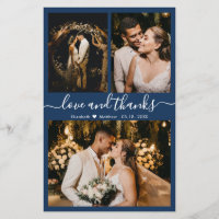 Budget Chic Photo Collage Mariage Carte de remerci