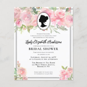 Budget Chic Pink Florals Regency Era Brautparty