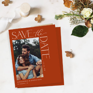 Budget Chic Stilvolles Mod-Foto Save the Date 2 Ru