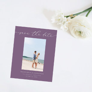 Budget Chic Stilvolles Mod-Foto Save the Date 3 Pu Flyer
