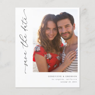 Budget Chic Stilvolles Mod-Foto Save the Date 5 Flyer
