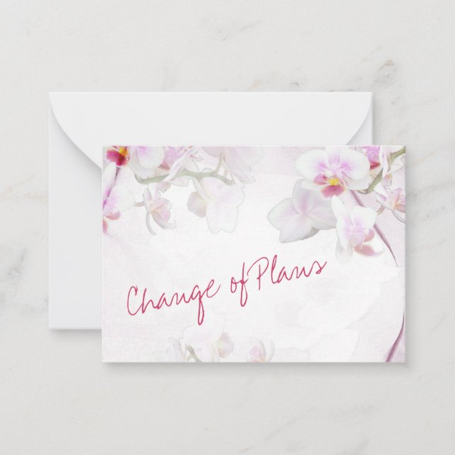 Budget. Chic und floral. Planänderung für Hochzeit Mitteilungskarte (Vorderseite)