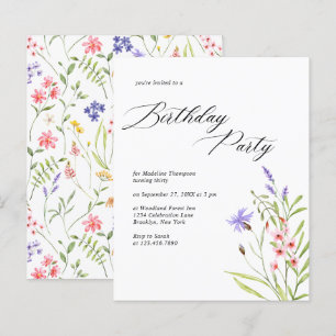 BUDGET Chic Wildblume Wasserfarbe Erwachsene Gebur