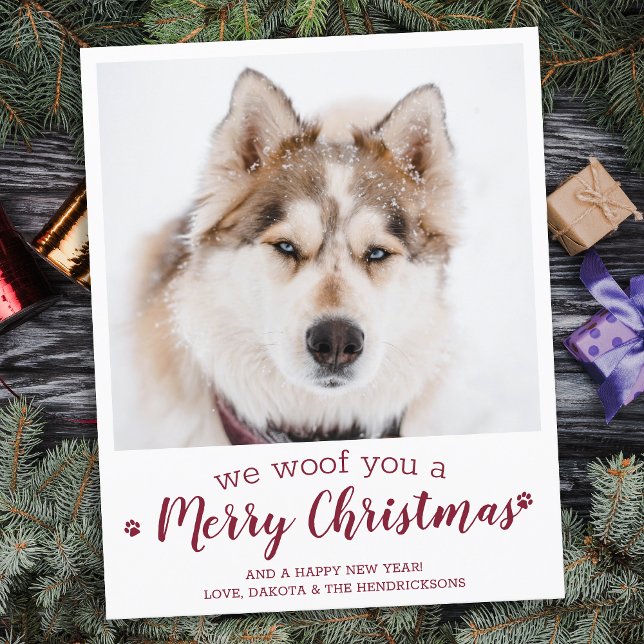Budget Chien de compagnie photo Joyeux Noël Carte  (Créateur téléchargé)