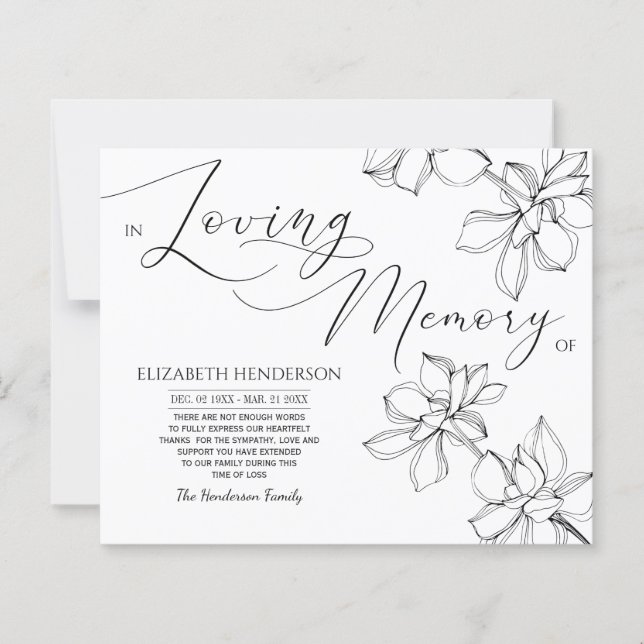 Budget Classic Beileid Memory /Vielen Dank. (Vorderseite)