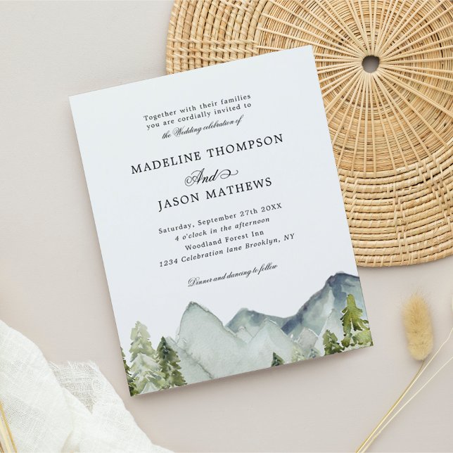 BUDGET Classic Mountain Forest Watercolor Wedding (Von Creator hochgeladen)