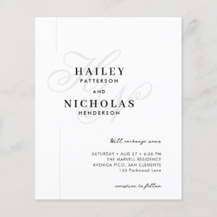 Budget Classy Chic Romantische Typografie Hochzeit