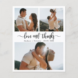 Budget Collage Calligraphy Wedding Danke Flyer