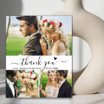 Budget Collage Wedding Danke Herzensschrift Flyer<br><div class="desc">Budget, Minimalistisch Elegant Modern "Danke" Script 3 Foto Collage Wedding Danke Ihnen personalisiert günstige günstige Flyer. Stilvolle Hochzeit danke Ihnen Papier Vorlage mit vier (3) Foto auf der Vorderseite und ein Foto auf der Rückseite. Mit dem Text "Danke" in einer Wirblen Hand schreiben Typografie Skript-Schriftart mit Swash-Schwanz und kleine Liebe...</div>
