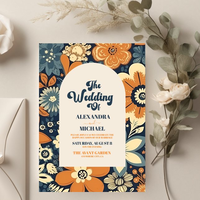 Budget Colorful Groovy Retro 70s Floral Wedding (Von Creator hochgeladen)