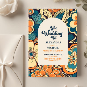 Budget Colorful Modern Groovy Retro 70er Floral We Flyer