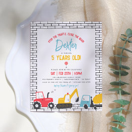 Budget Construction Vehicles Boy Birthday Party