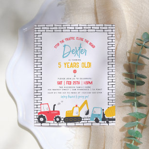 Budget Construction Vehicles Boy Birthday Party