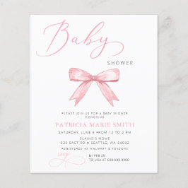 Budget Coquette Pink Bow Girl Babydusche