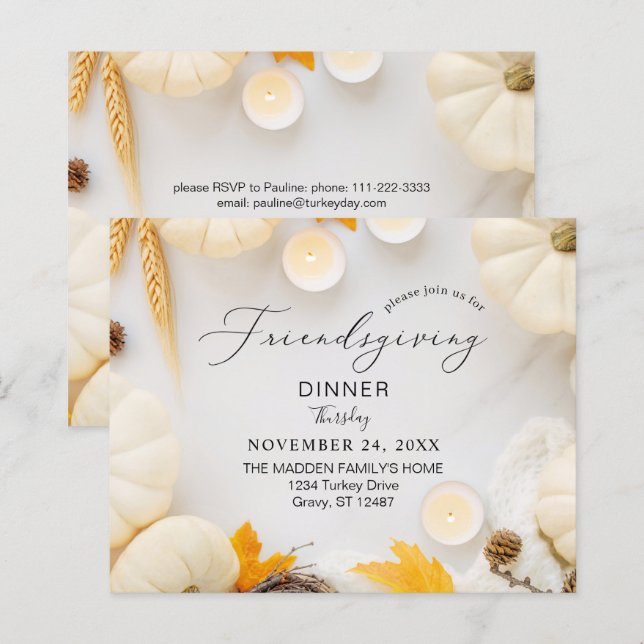 Budget Cosy Friendsgiving Dinner Pumpkin (Vorne/Hinten)