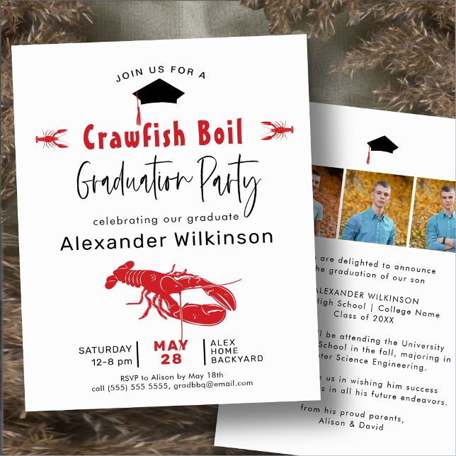 BUDGET Crawfish Boil Abschluss GRILLEN Einladung F Flyer (Von Creator hochgeladen)