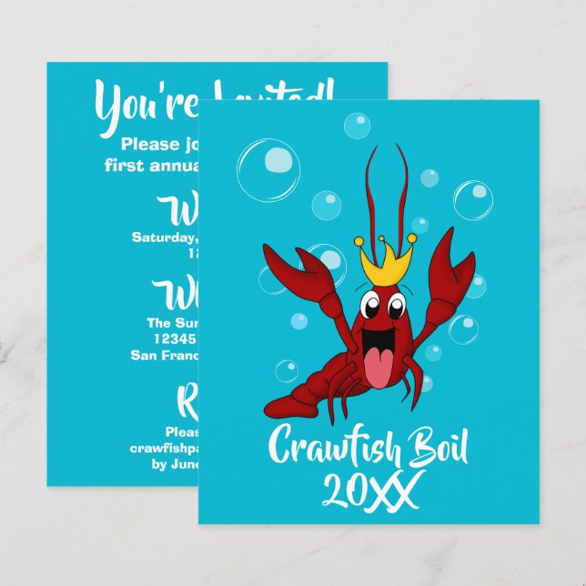 Budget Crawfish Boil Jährliches Wiedersehen-Partys (Vorne/Hinten)