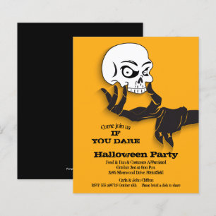 Budget Creepy Skull Halloween Einladungen