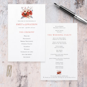 Budget Crème rouge Florales Foliage Programme de m