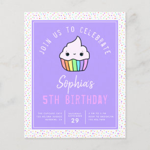 Budget Cupcake Kid's Geburtstagsparty Einladung