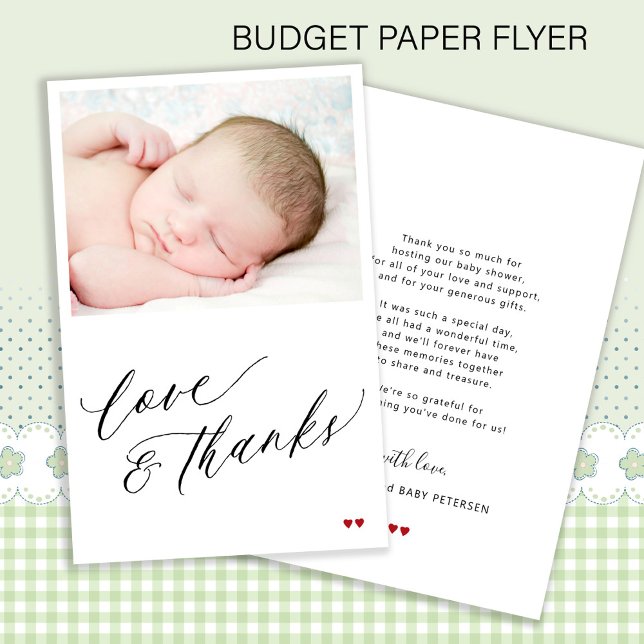 Budget Custom Baby Foto Liebe danke Flyer (Von Creator hochgeladen)