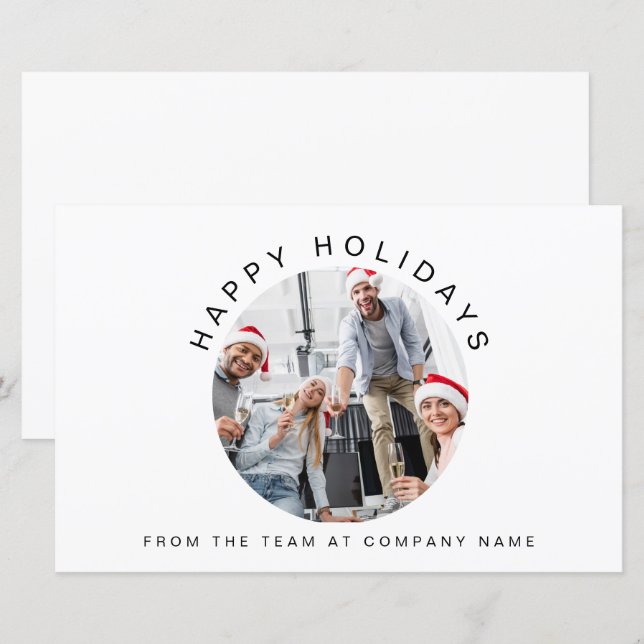 Budget Custom Foto Company Logo Weihnachtskarte (Vorne/Hinten)