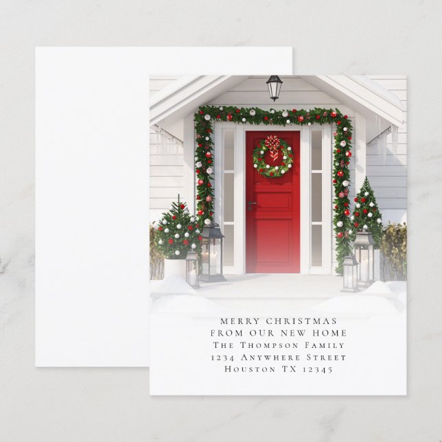 BUDGET Custom Foto Frohe Weihnachten neue Zuhause (Vorne/Hinten)